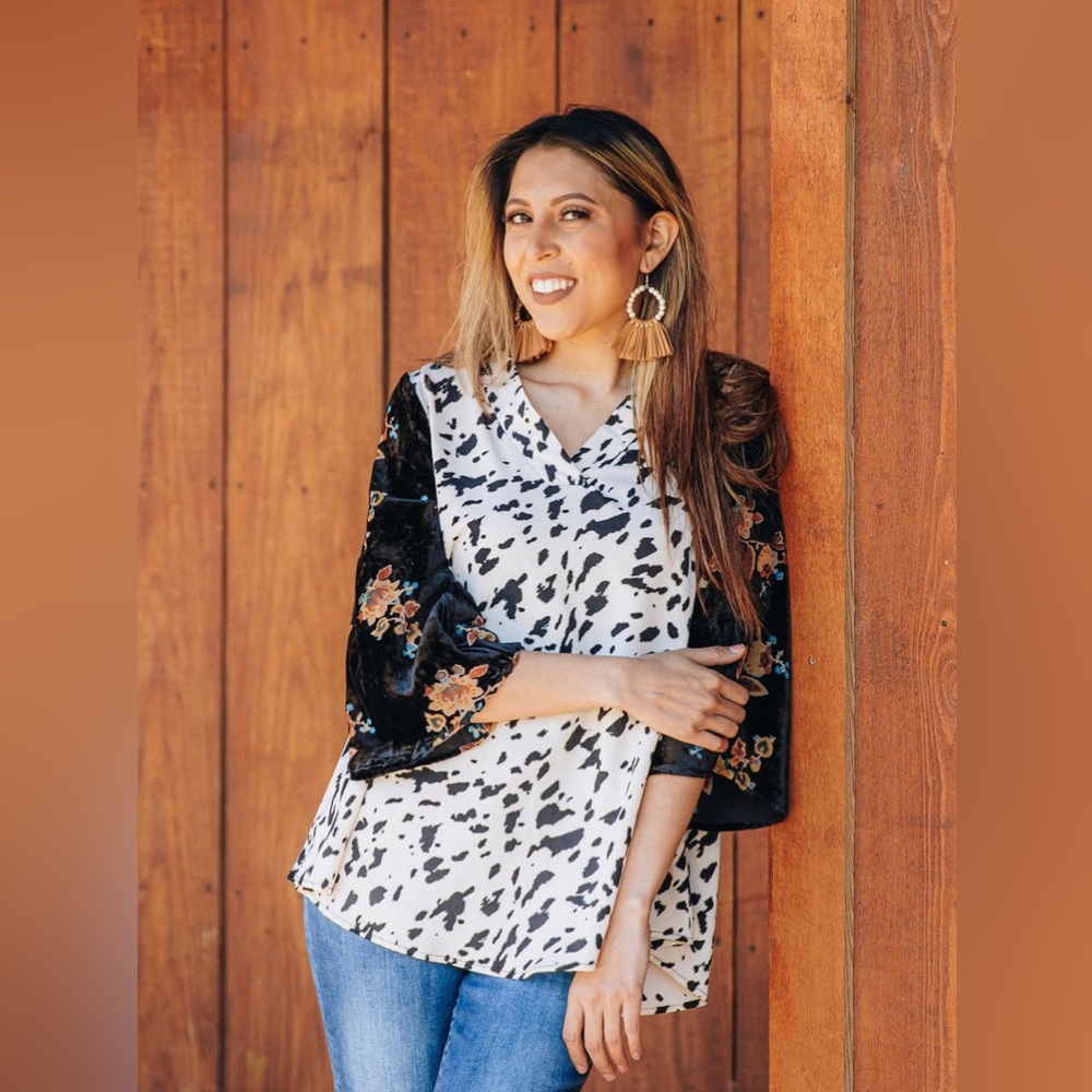 Grace & Emma 2XL mixed print top